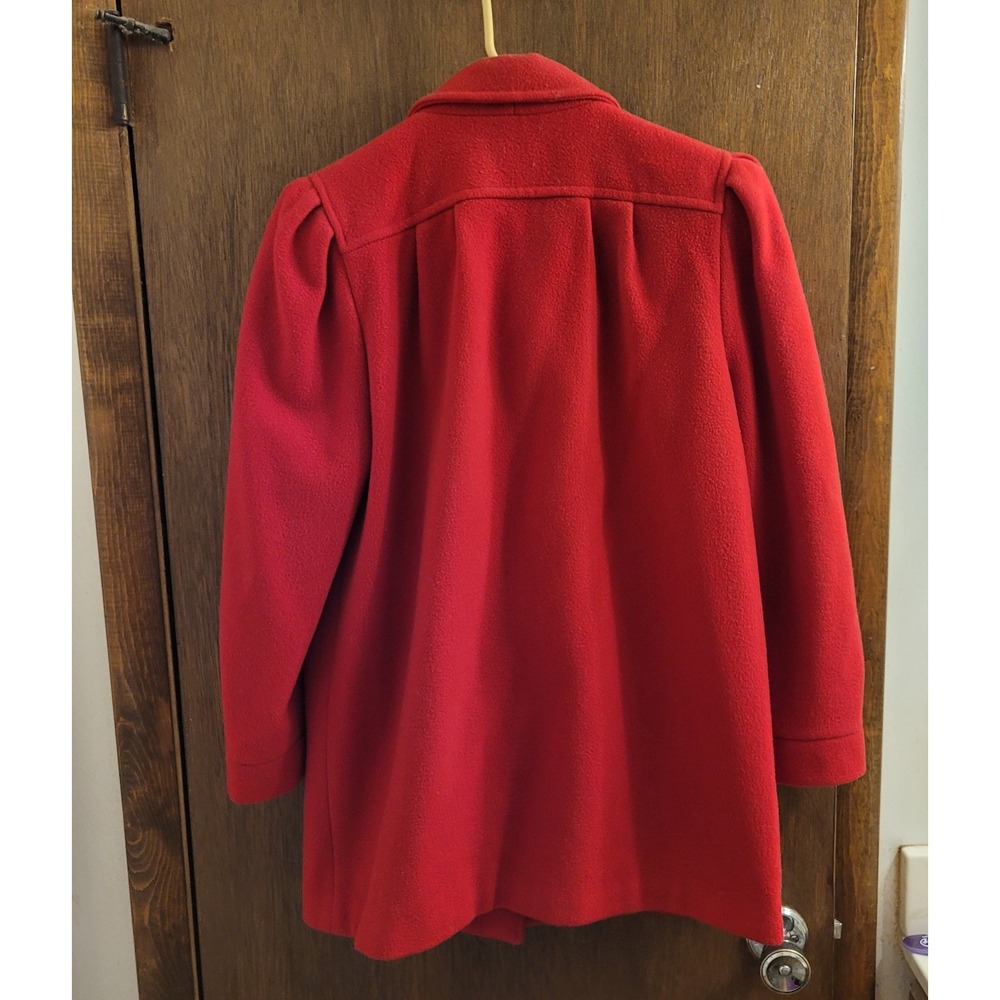 Karizma East Ltd. Vintage Wool Coat Red Lined Extra Button Womens‎ Size 10 - Picture 8 of 13